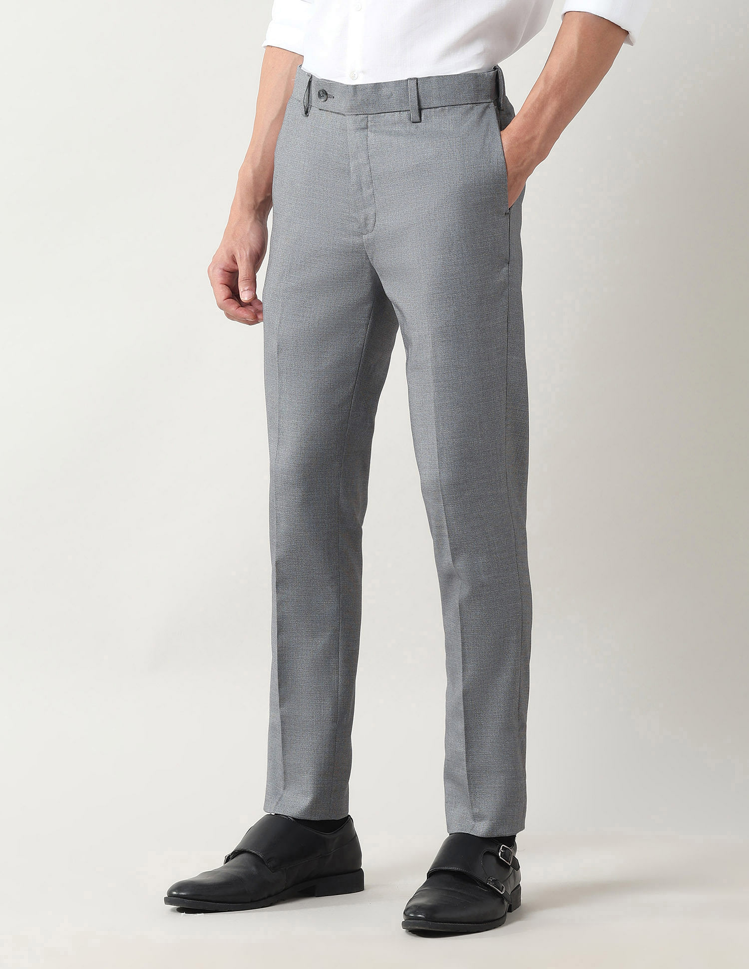 Arrow Slim Fit Dobby Weave Trousers