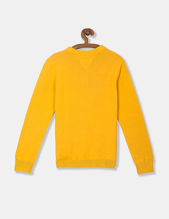 Tommy hilfiger yellow jumper hotsell