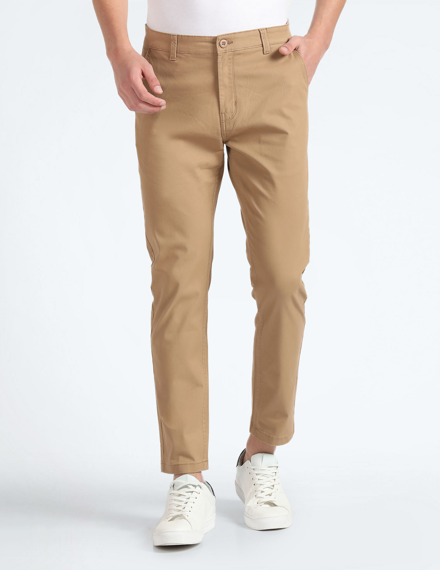 Flying Machine Twill Solid Trousers