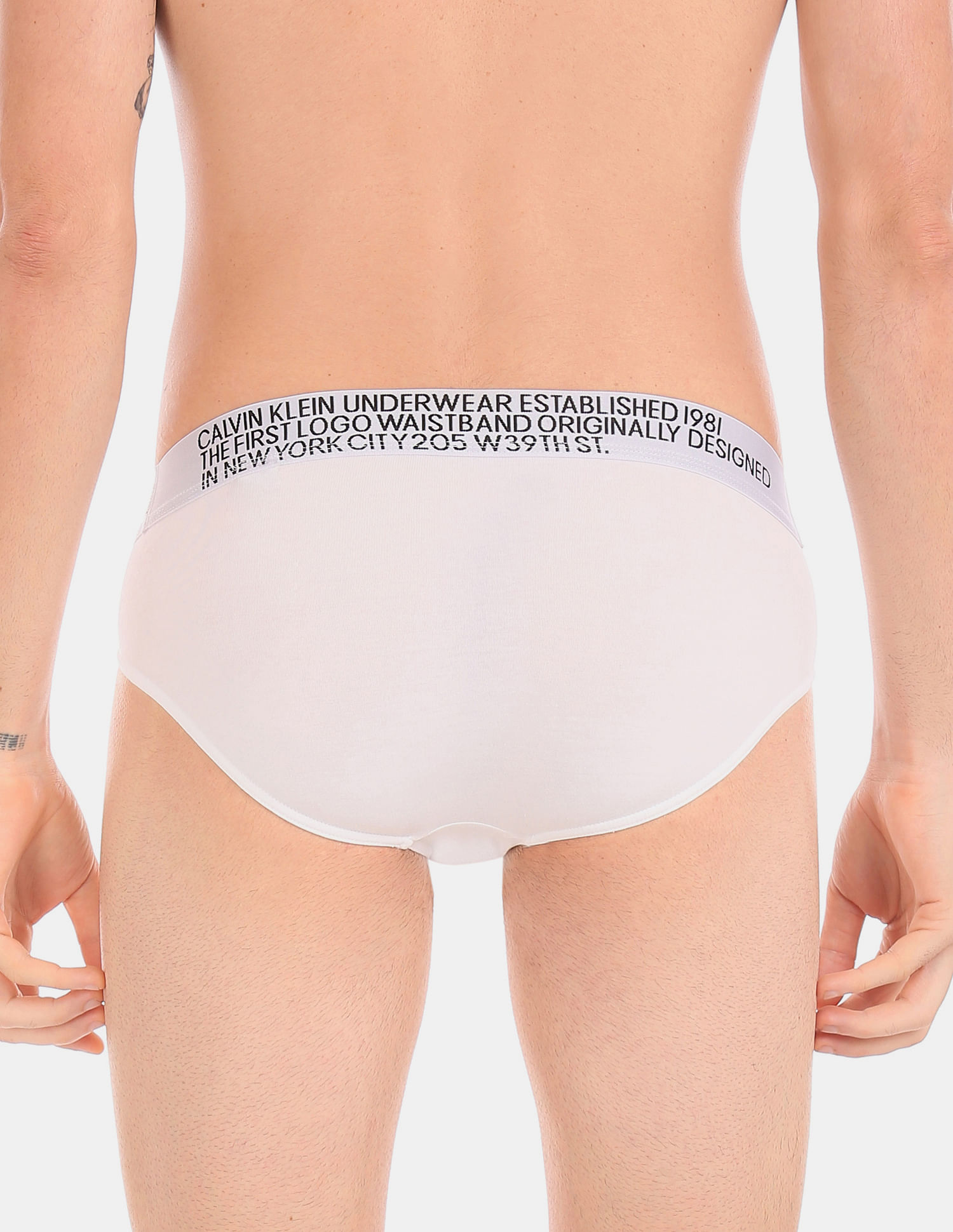 Buy Calvin Klein Underwear Men White Solid Intense Power Cotton Stretch  Hipster Briefs 