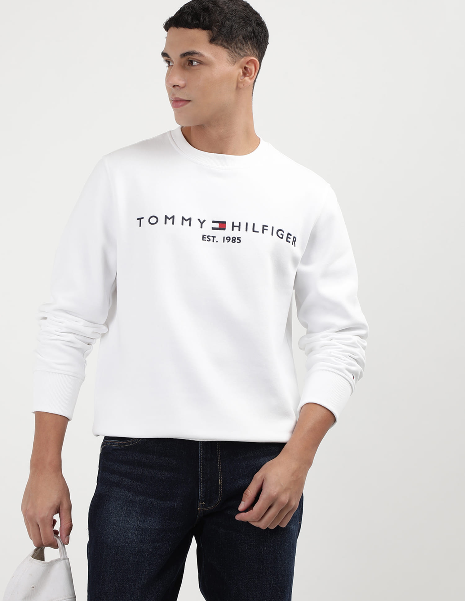 Buy Tommy Hilfiger Brand Logo Embroidered Sweatshirt NNNOW