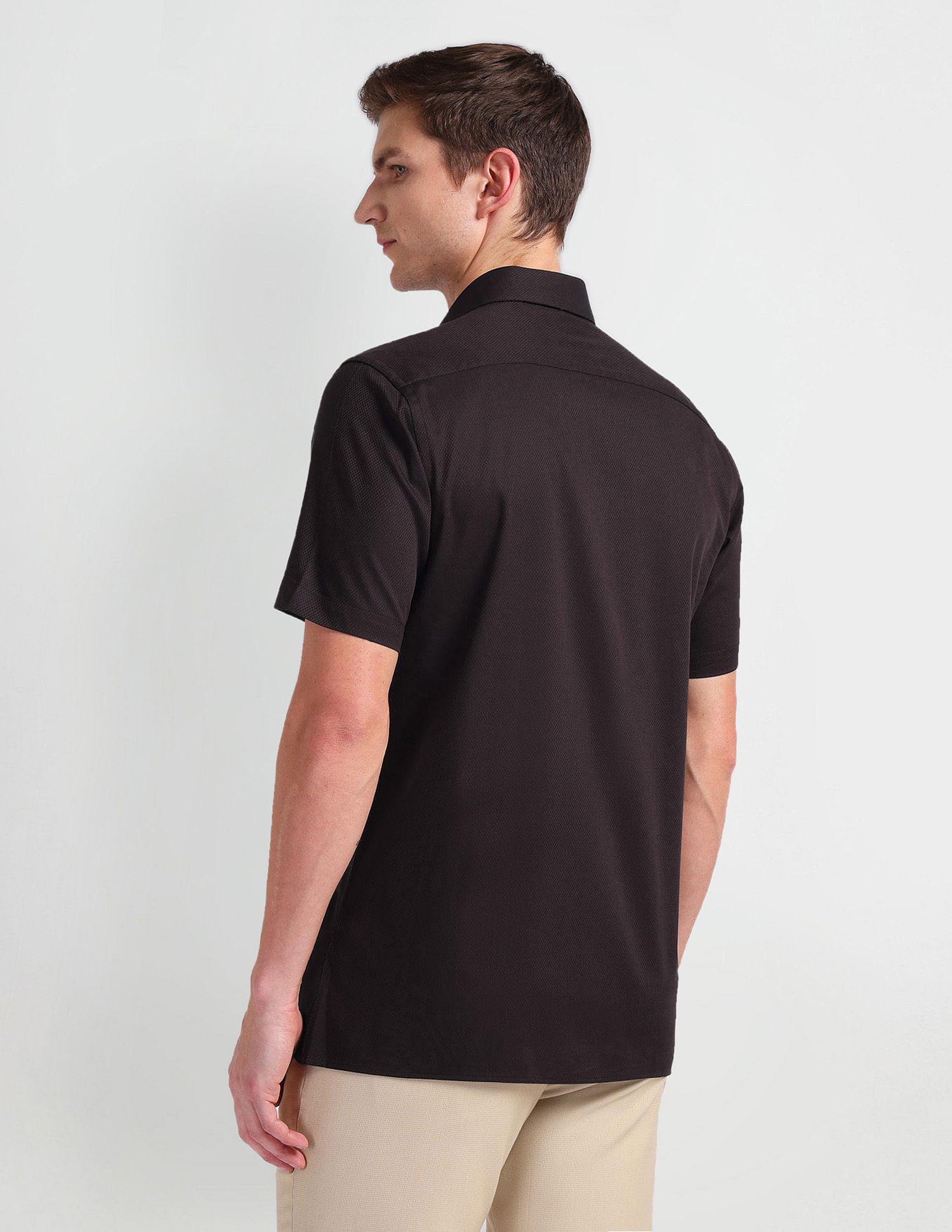 Arrow Geometric Patterned Dobby Shirt