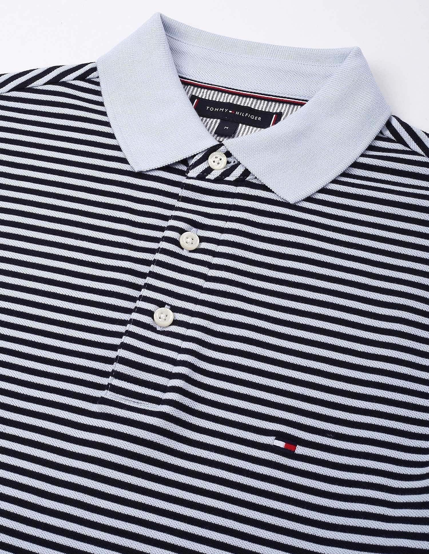 Tommy Hilfiger Striped Slim-Fit Cotton Polo Shirt