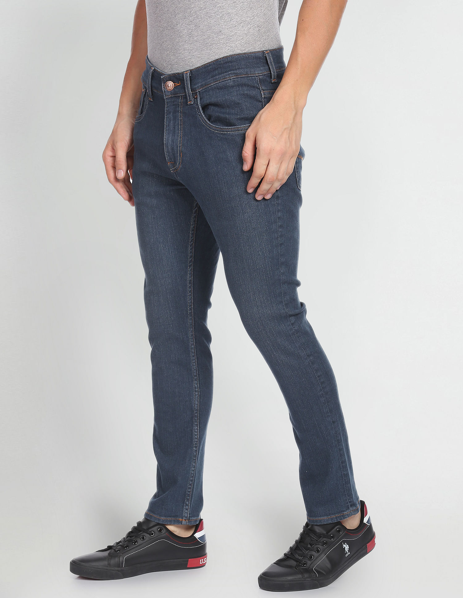 U.S. Polo Assn. Denim Co. Henry Cropped Fit Blue Jeans