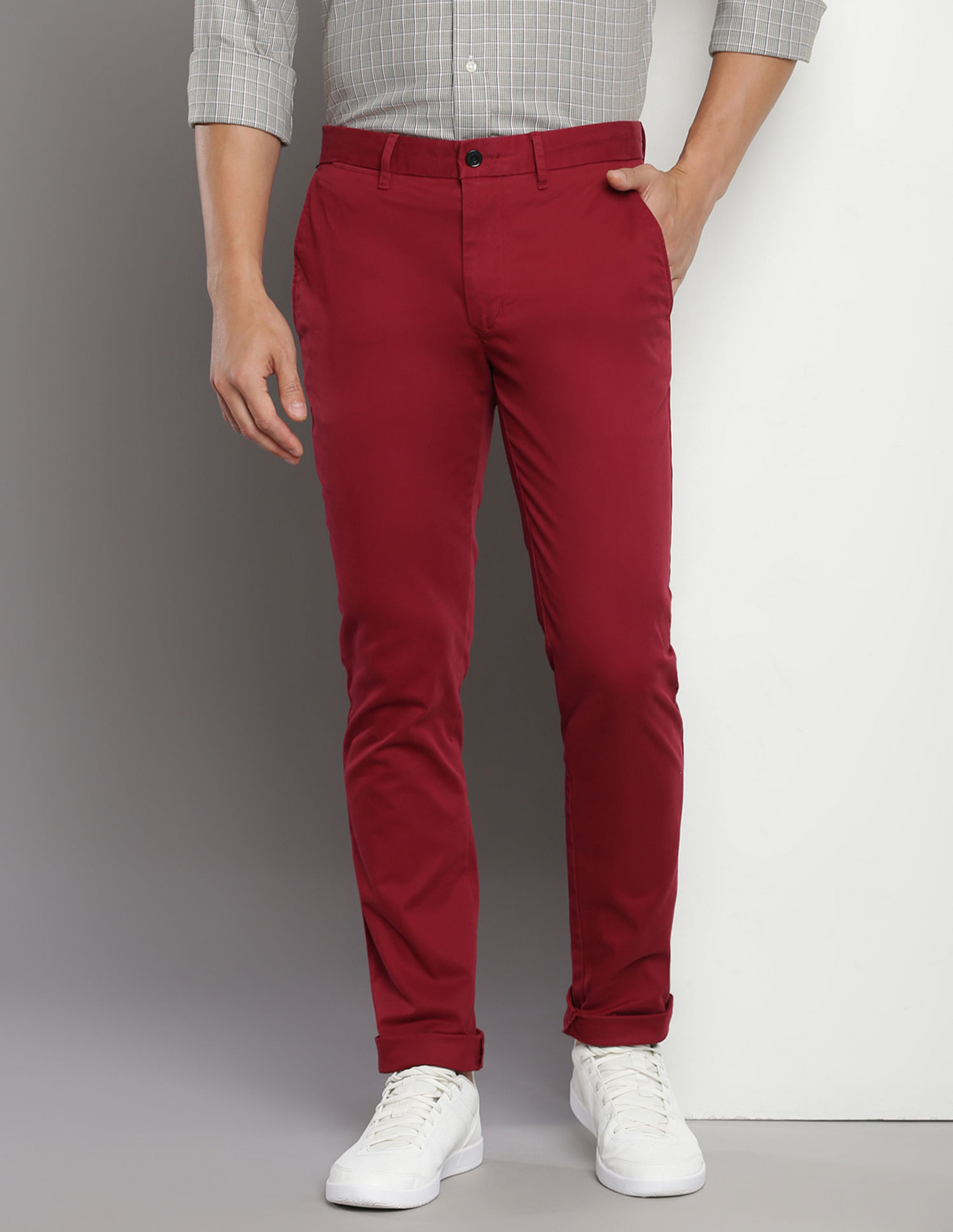 Tommy Hilfiger Mid Rise Slim Fit Trousers