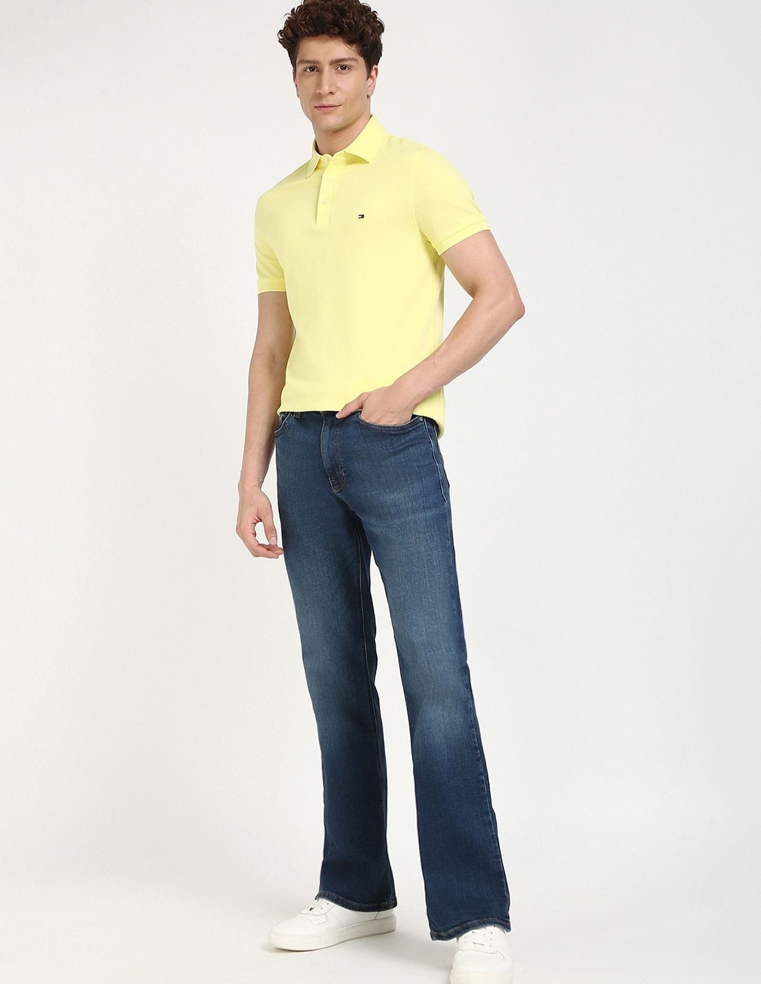 Tommy Hilfiger Solid Slim-Fit Cotton Polo Shirt