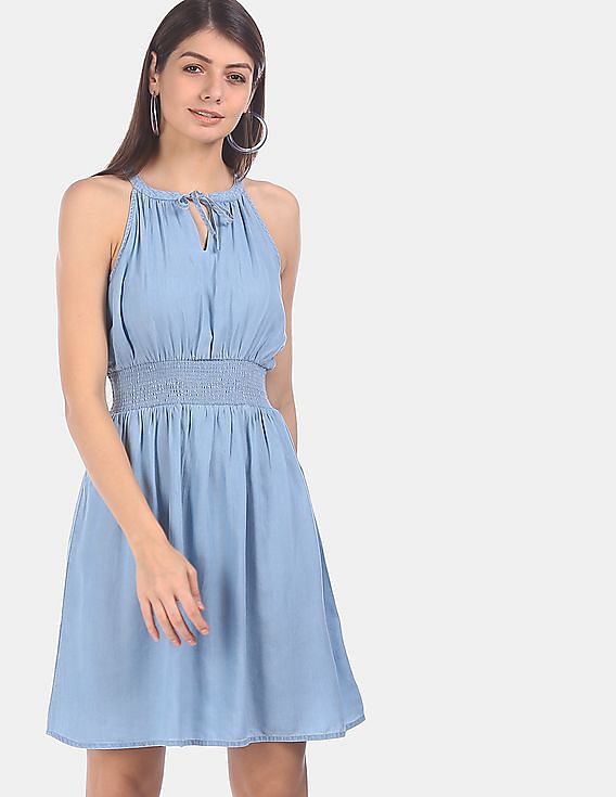 78% OFF on Selvia Women Bodycon Light Blue Dress on Flipkart |  PaisaWapas.com