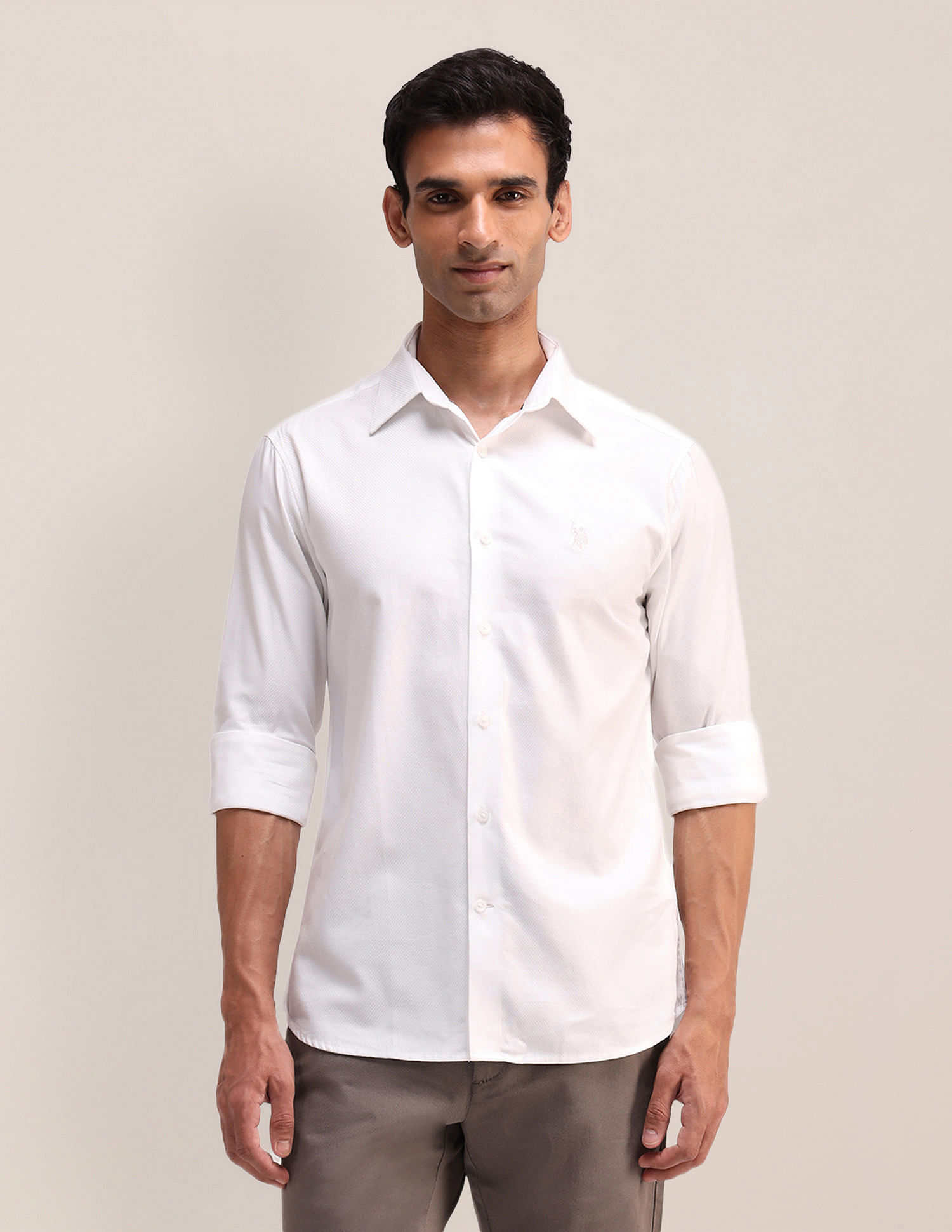 U.S. Polo Assn. Textured Pattern Dobby Shirt