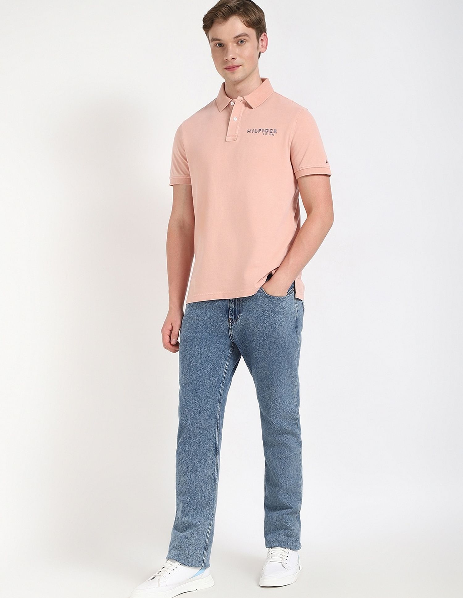 Tommy Hilfiger Solid Regular-Fit Cotton Polo Shirt