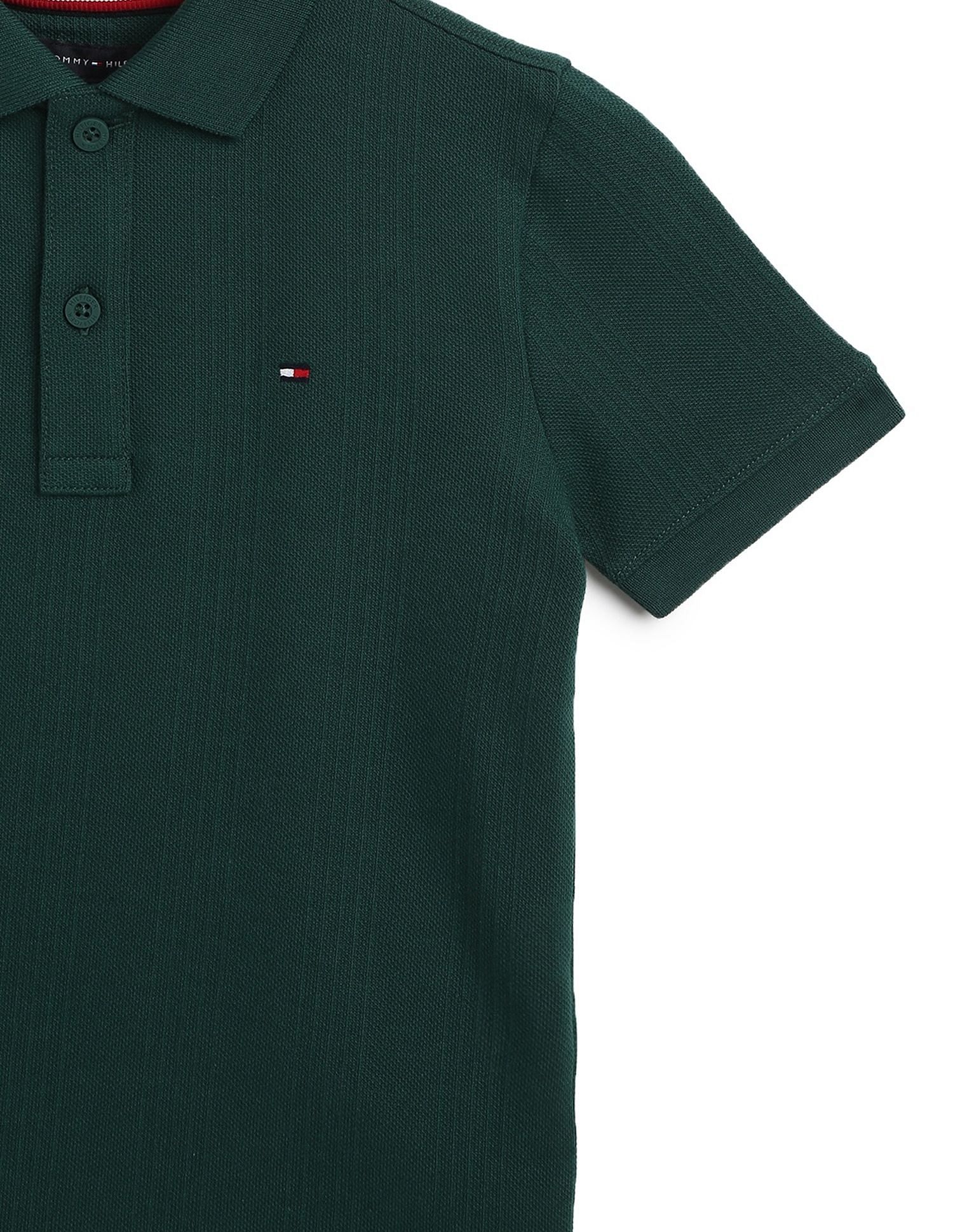 Tommy Hilfiger Kids Boys Solid Regular-Fit Cotton Polo T-Shirt