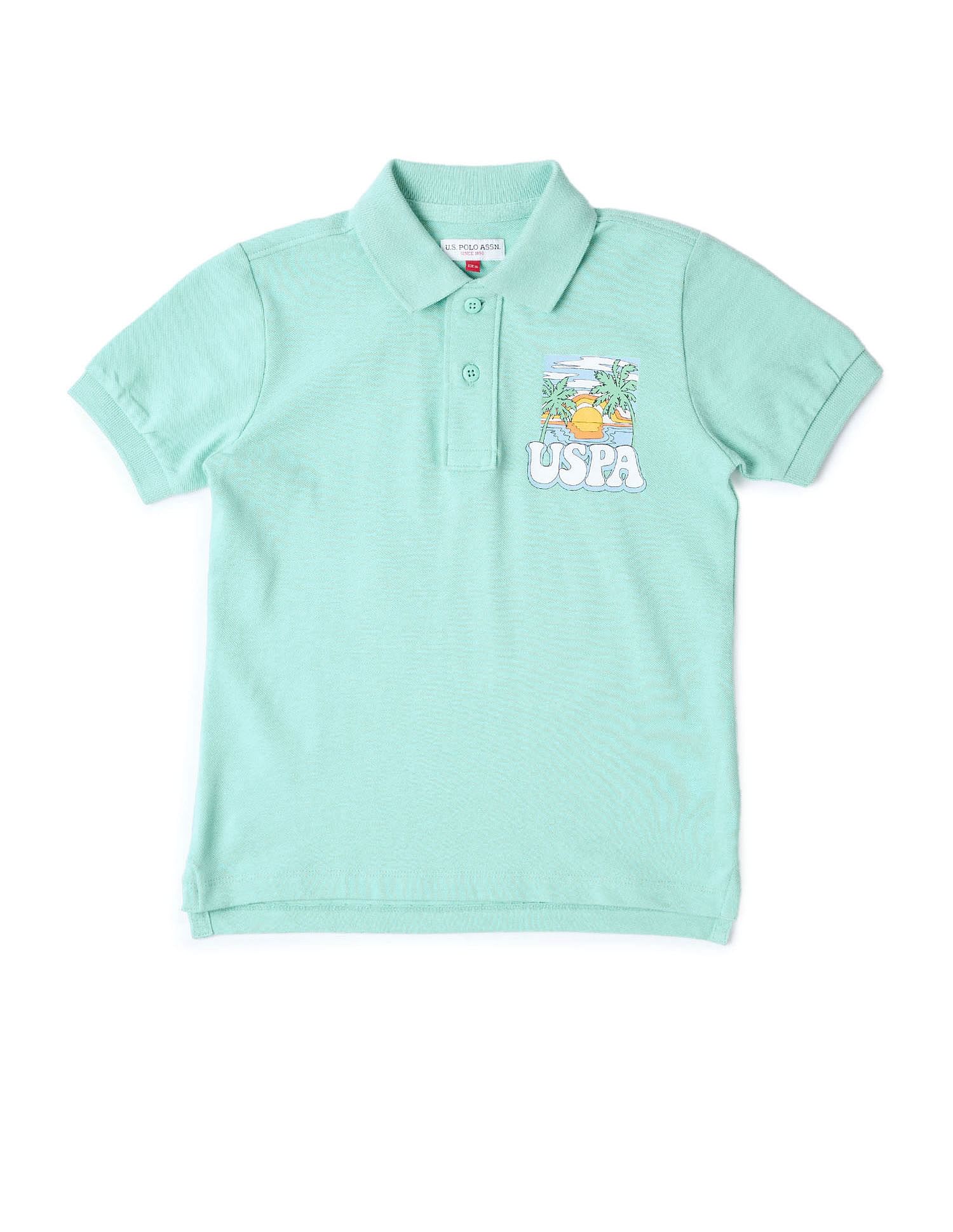 U.S. Polo Assn. Kids Boys Graphic Print Polo Shirt