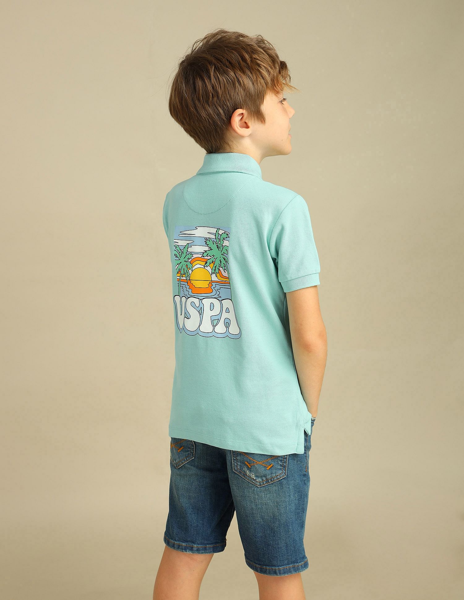 U.S. Polo Assn. Kids Boys Graphic Print Polo Shirt