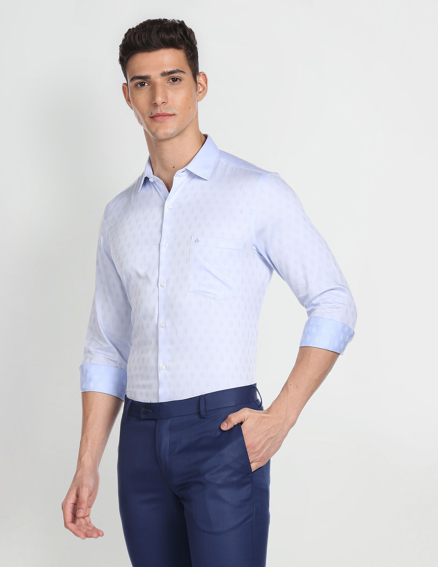 Arrow Jacquard Cotton Shirt