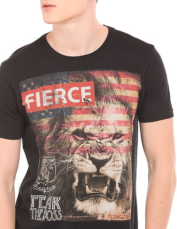 Tiger Fierce Face Glow' Men's T-Shirt