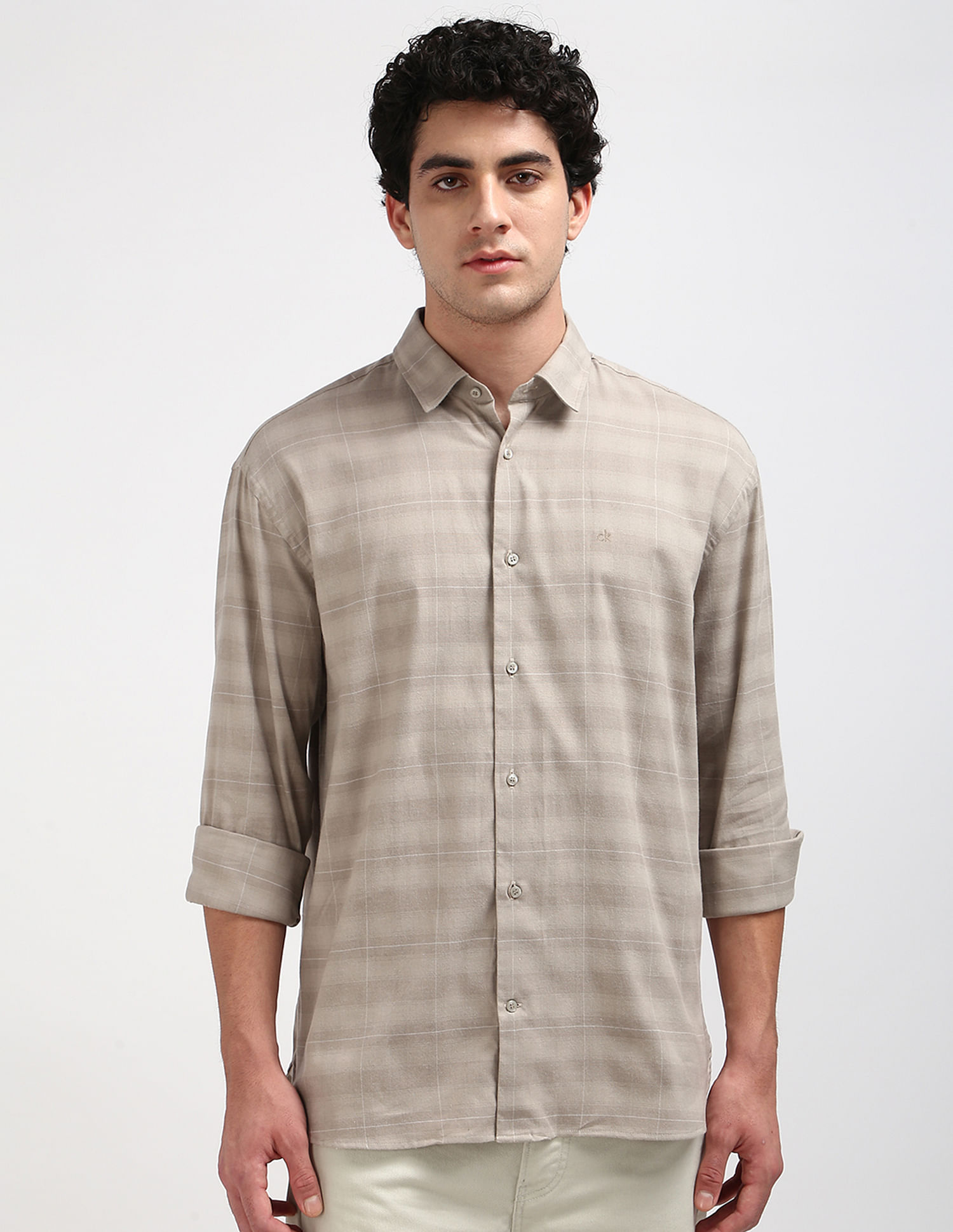 Calvin Klein Jeans Soft Twill Shadow Checked Shirt