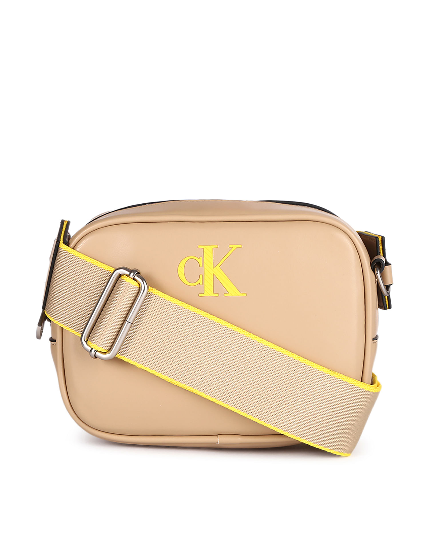 Buy Calvin Klein Solid Sleek Camera Sling Bag 