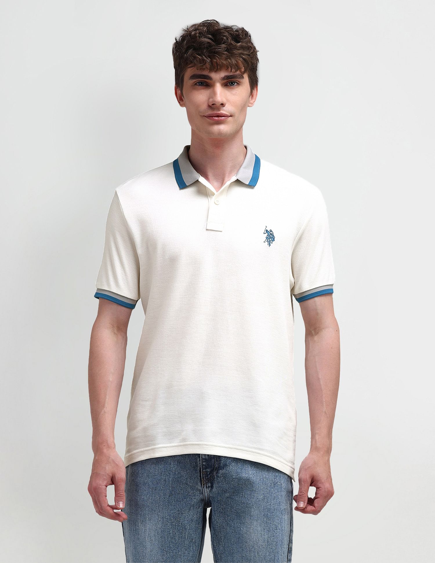 U.S. Polo Assn. Denim Co. Muscle Fit Solid Polo Shirt