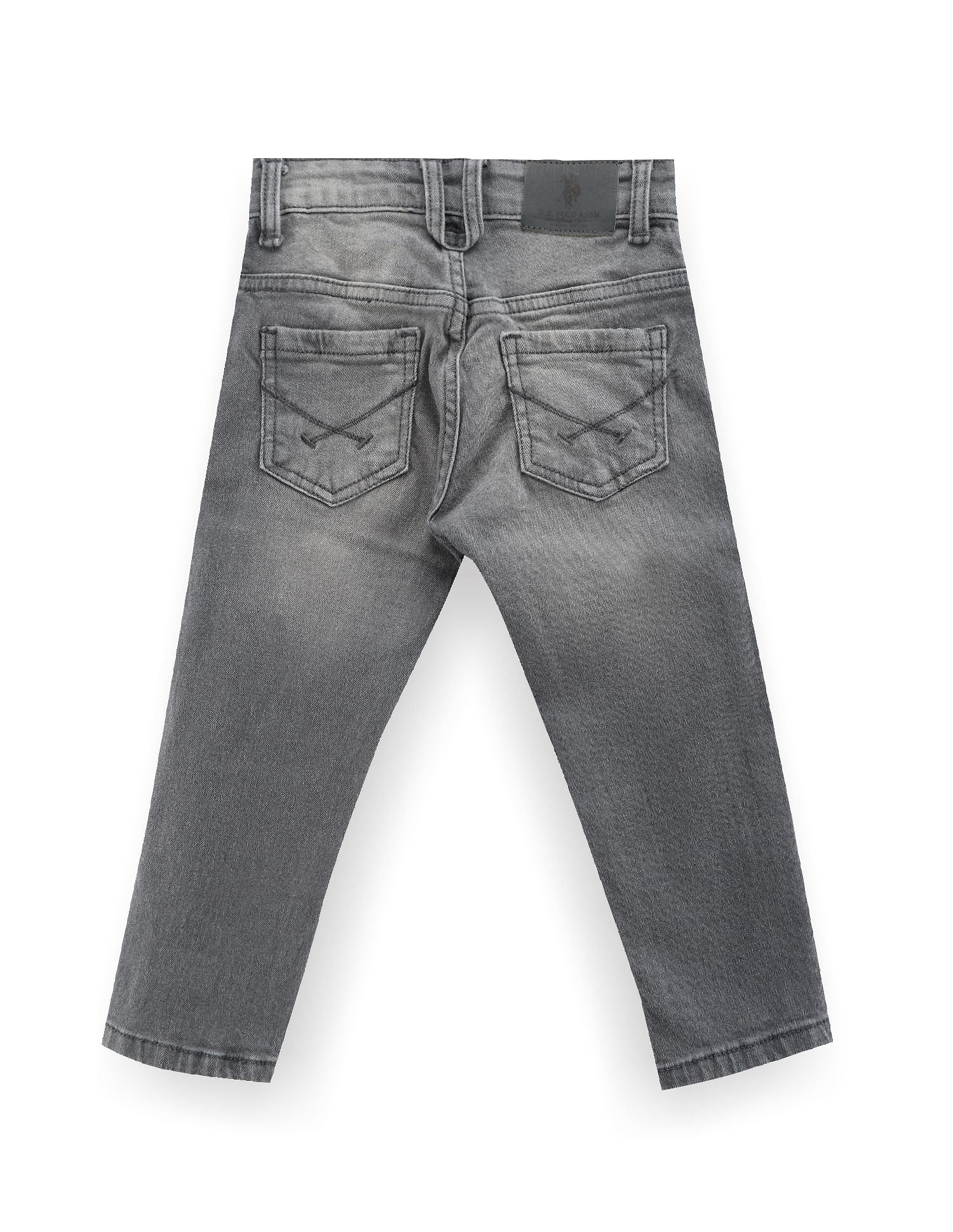 U.S. Polo Assn. Kids Boys Slim Fit Grey Jeans