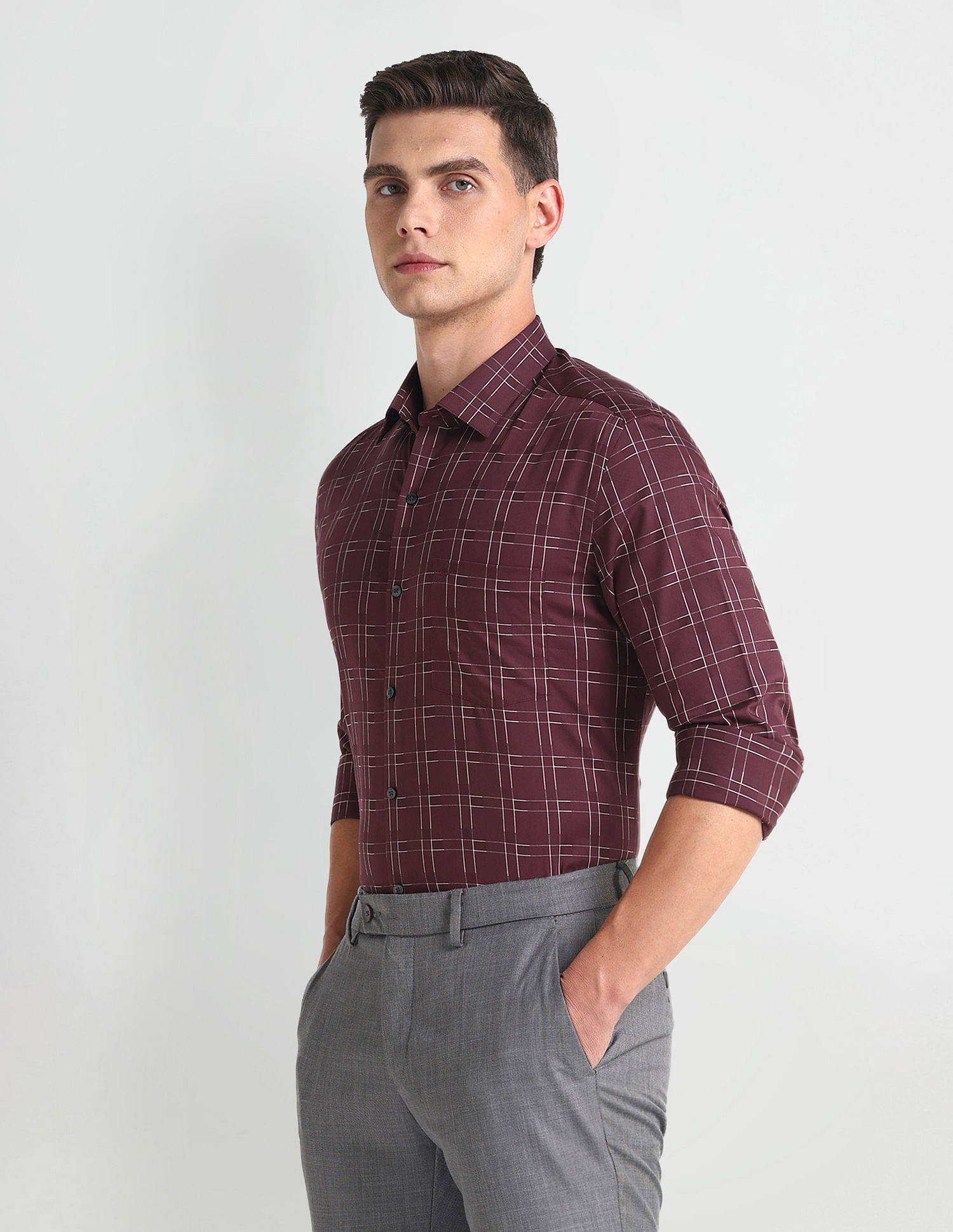 Arrow Pure Cotton Manhattan Slim Fit Shirt