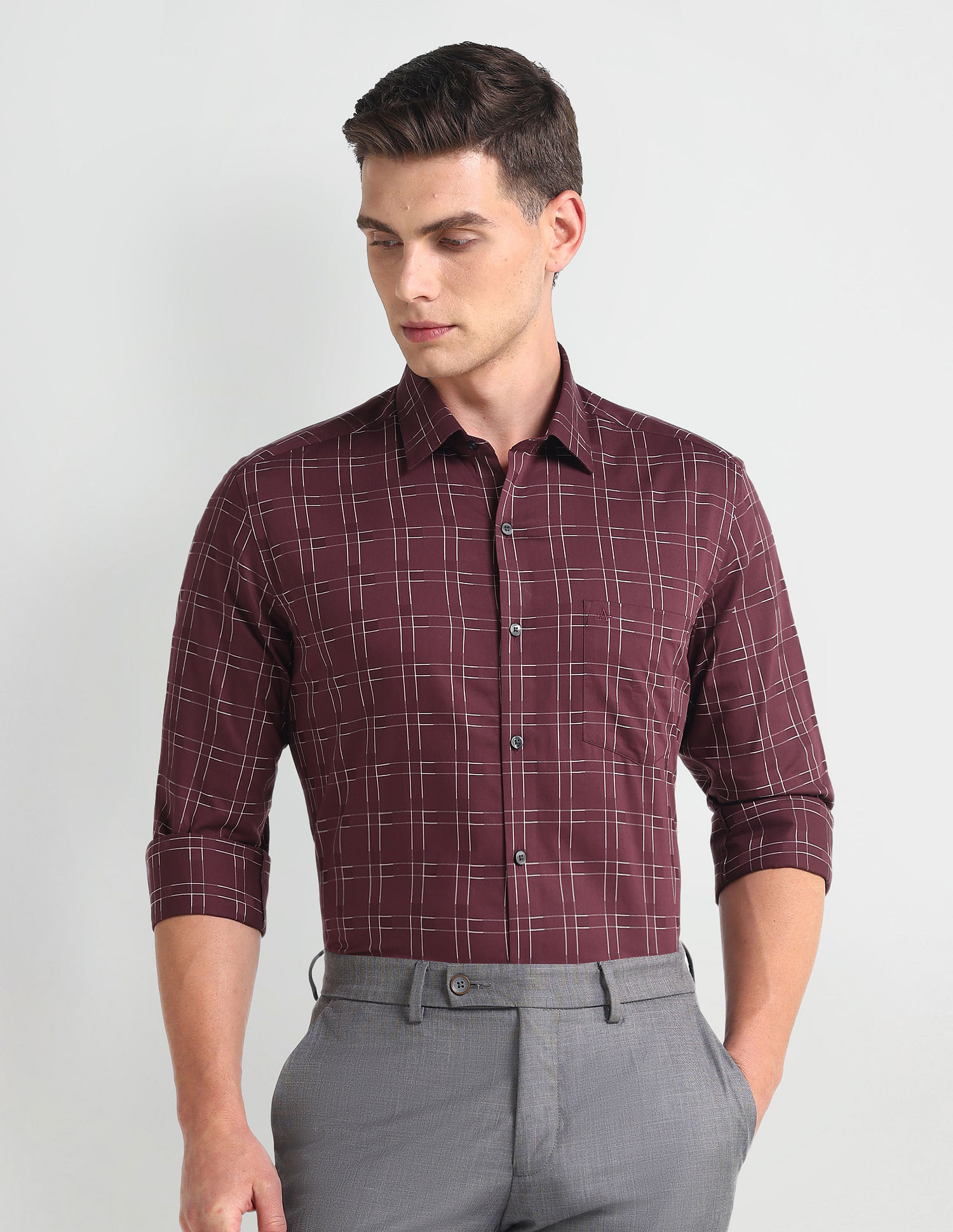 Arrow Pure Cotton Manhattan Slim Fit Shirt