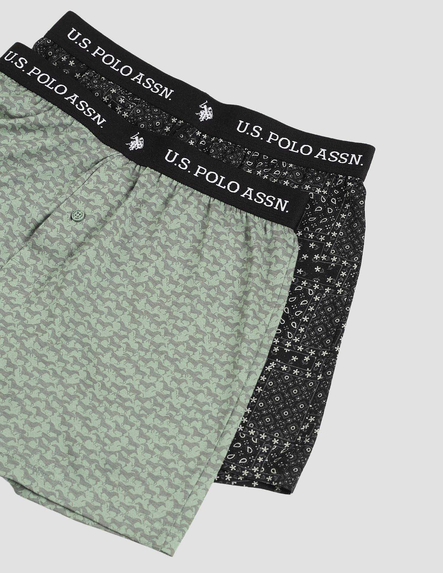 USPA Innerwear Printed Cotton OEX09 Boxers - Pack Of 2
