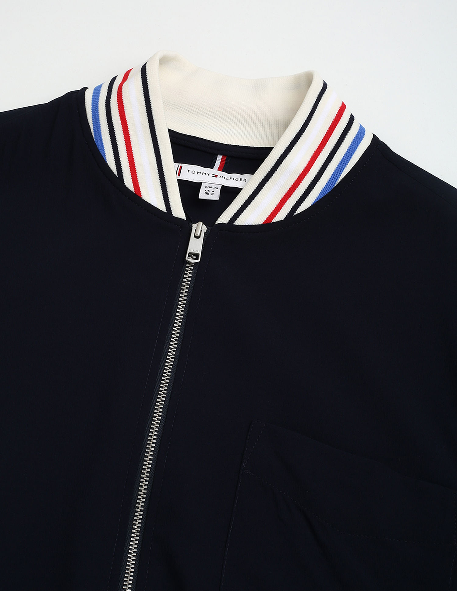 Tommy Hilfiger Ribbed Trim Zip Top Jacket