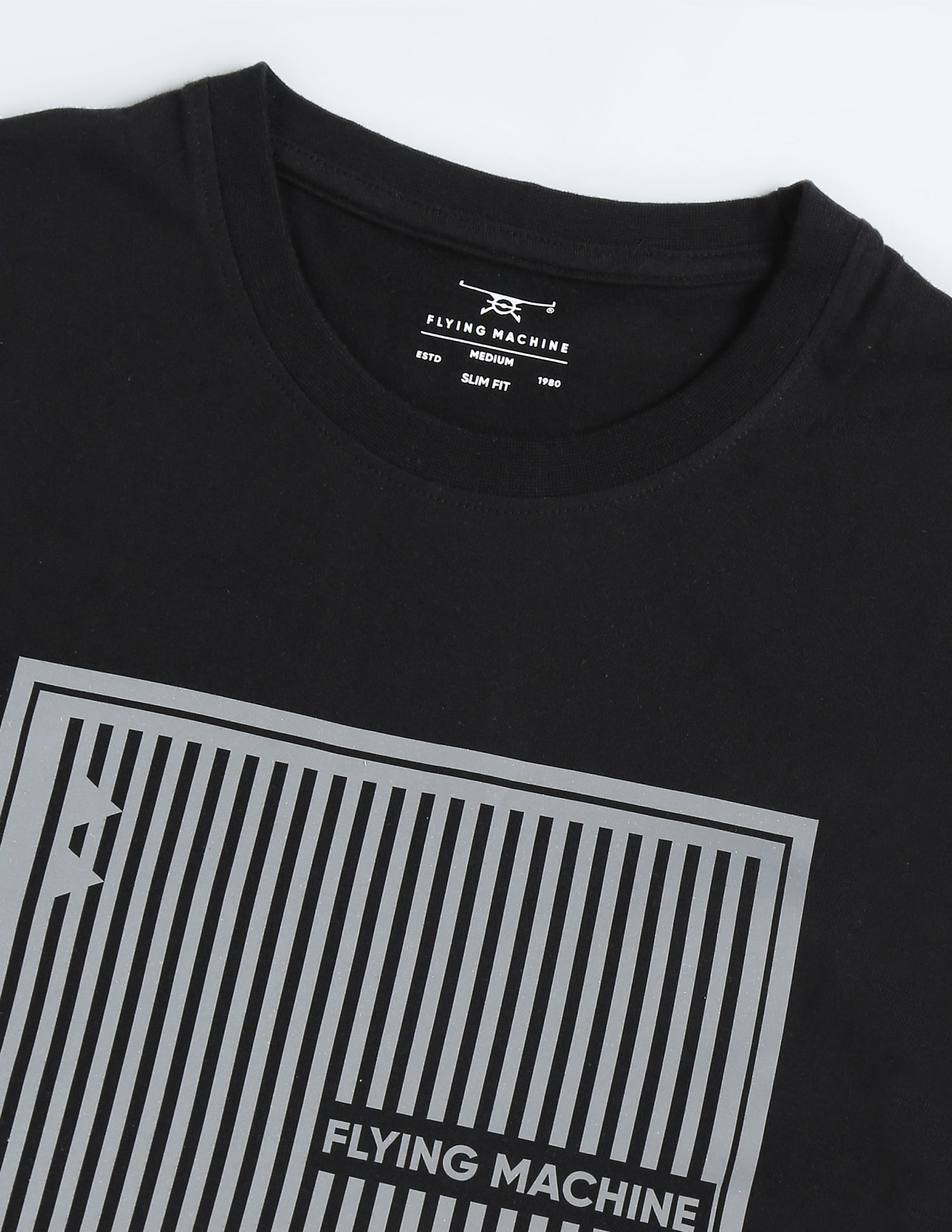 Flying Machine Graphic Print Slim Cotton T-Shirt