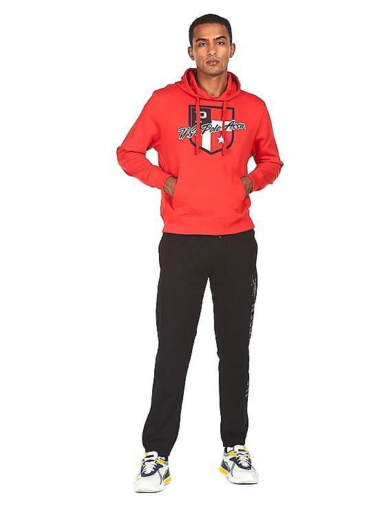 U.S. Polo Assn. Cotton Graphic Print Hooded Sweatshirt