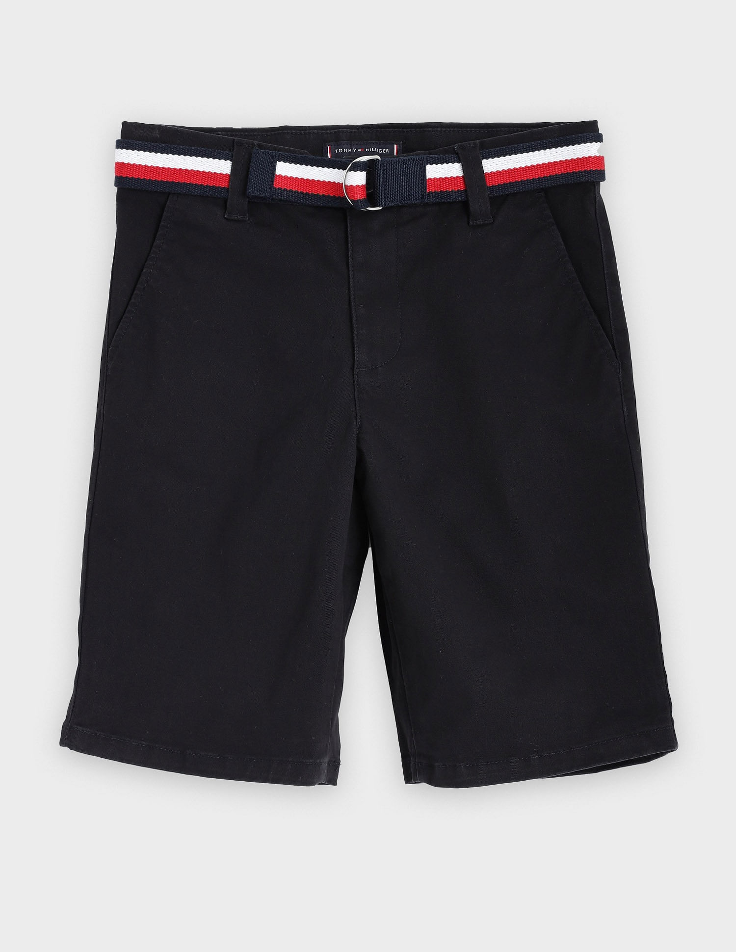 Tommy Hilfiger Kids Boys Regular Fit Solid Mid Rise Shorts