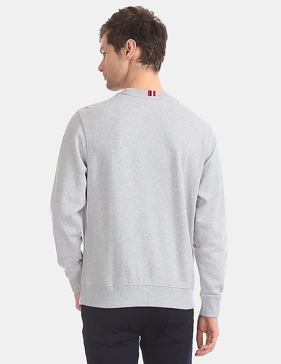 U.S. Polo Assn. Brand Embroidered Heathered Sweatshirt