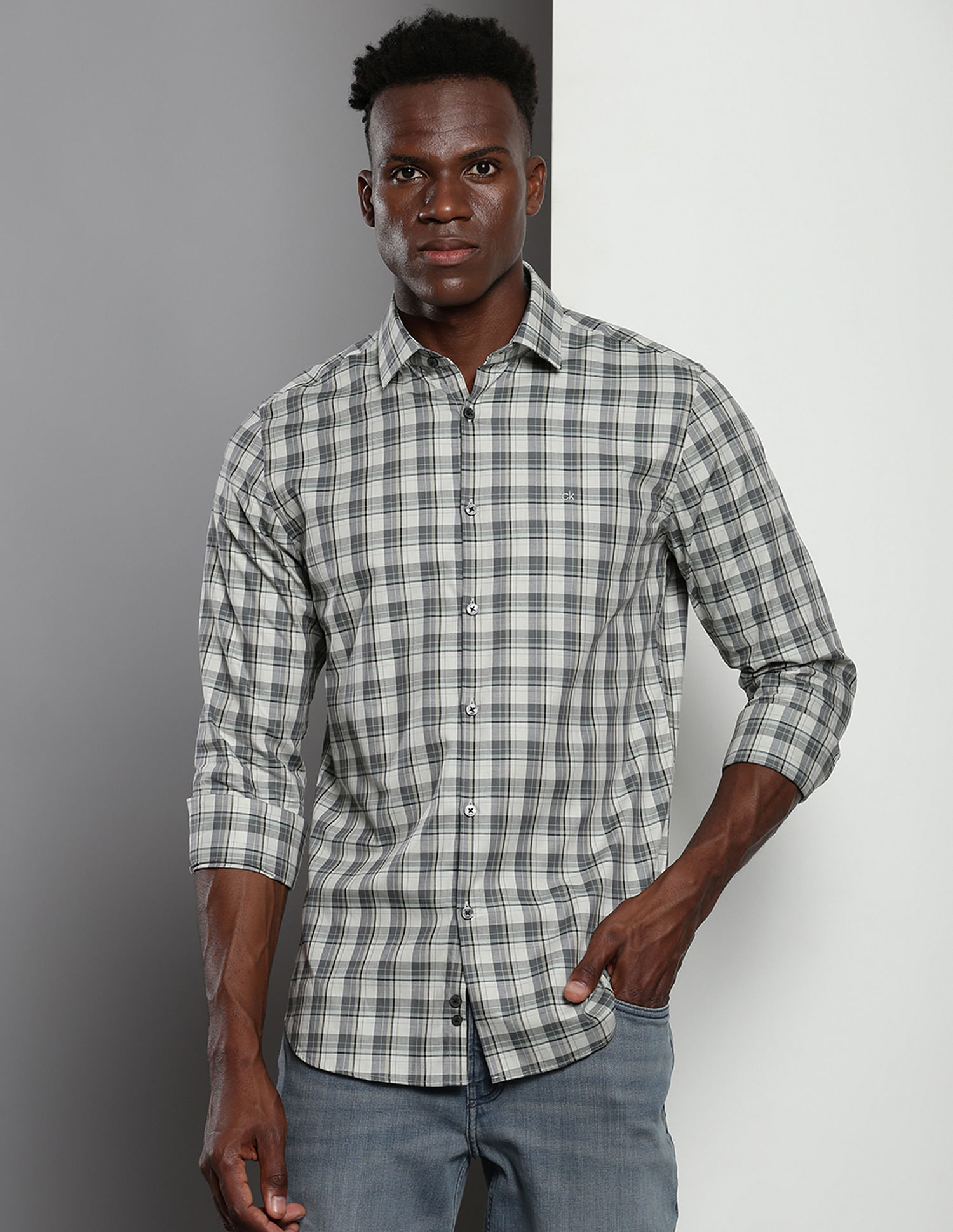 Calvin Klein Tartan Check Twill Shirt