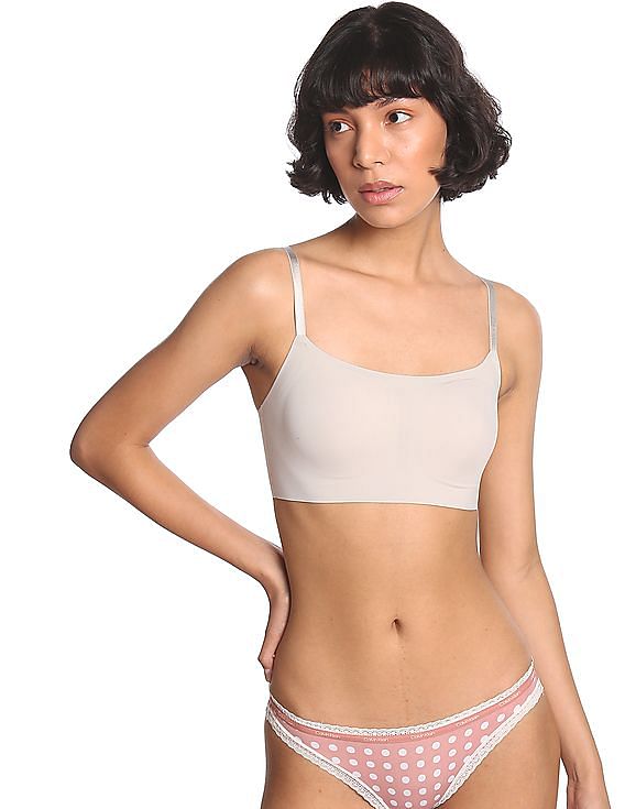 Buy Calvin Klein Underwear Women Light Grey Scoop Neck Solid