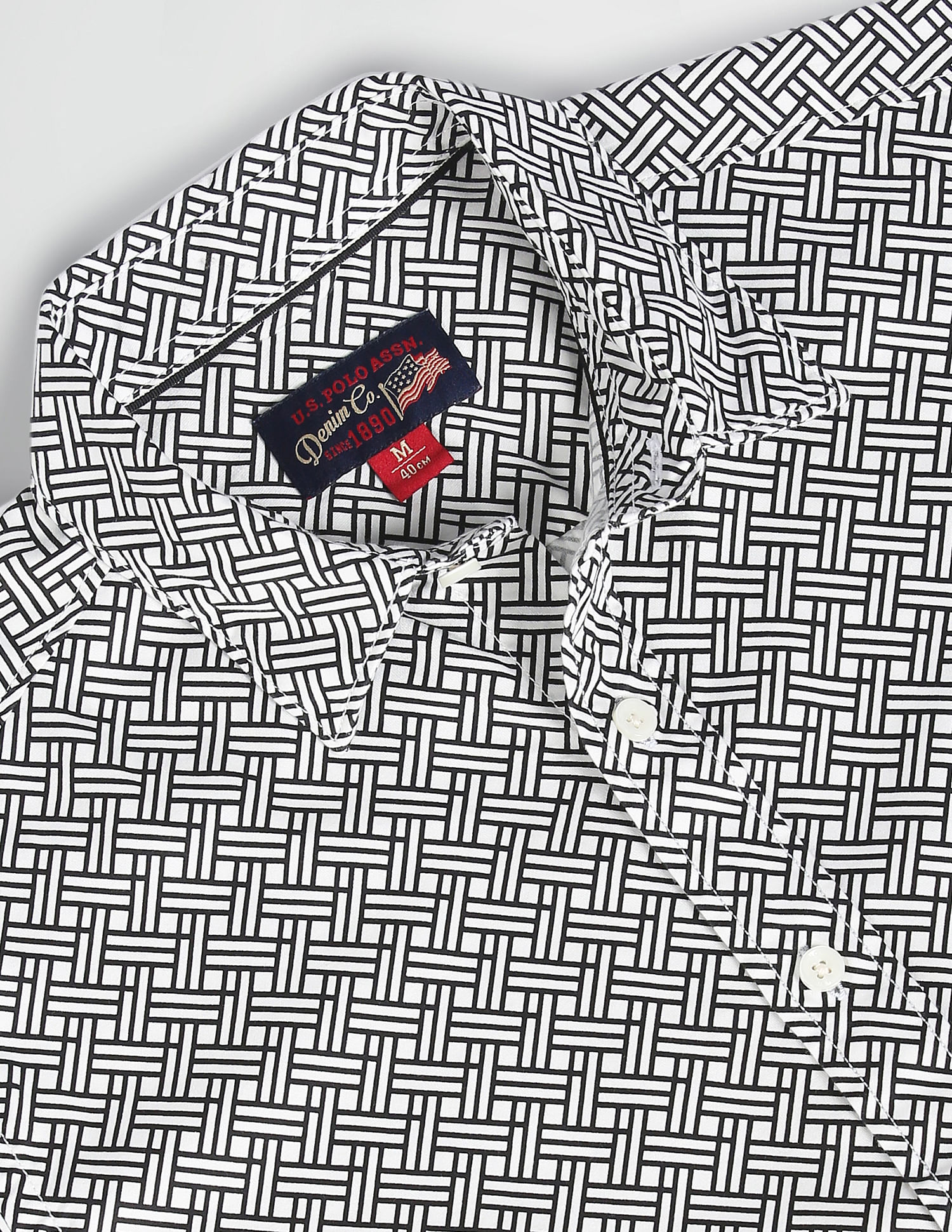 U.S. Polo Assn. Denim Co. Geometric Print Twill Shirt