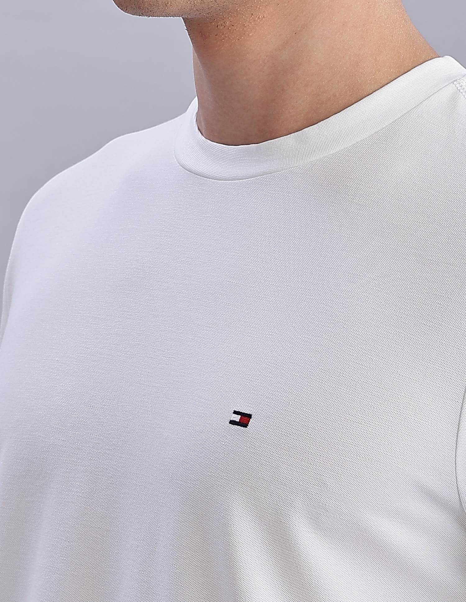 Tommy Hilfiger Solid Regular-Fit Cotton T-Shirts