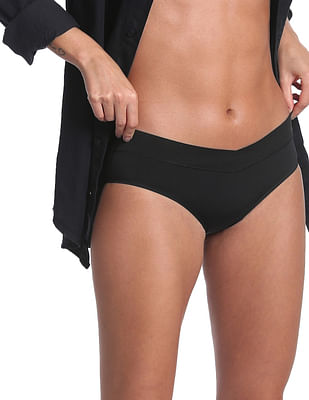 Calvin Klein Underwear Women Black Solid Hipster Panties