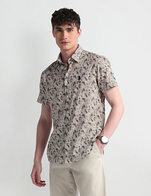 U S Polo Assn Denim Co Floral Print Shirt