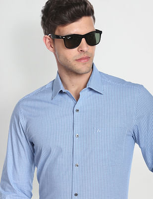 Arrow Manhattan Slim Fit Micro Check Shirt