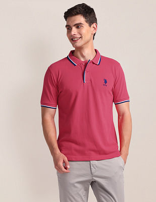 U S Polo Assn Tipped Collar Slim Polo Shirt