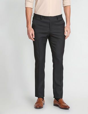 Arrow Tailored Regular Fit Dobby Formal Trousers