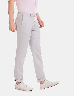 Tommy Hilfiger Men Grey Regular Fit Flex Chinos