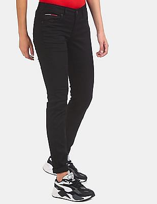 Tommy Hilfiger Women Black Skinny Fit Low Rise Jeans