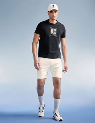 Uspa Active Slim Fit Brand Print Active T-Shirt