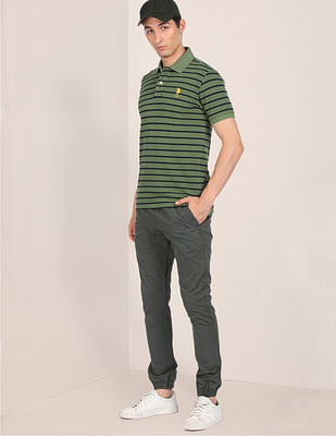 U S Polo Assn Cotton Striped Polo Shirt