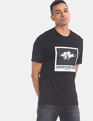 calvin klein slim fit black t shirt