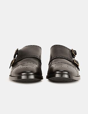 Buy Cole Haan Men Black Jefferson Grand Double Monk Strap  display picture 2