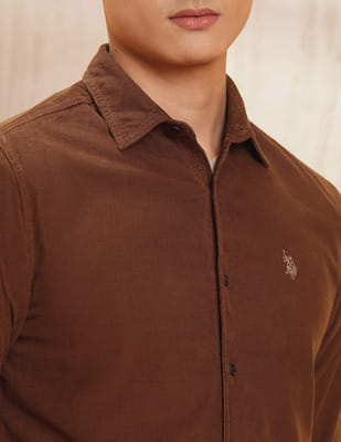 Buy U.S. Polo Assn. Denim Co. UDSHT1824 RUST Mens Shirt - NNNOW.com