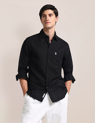 U S Polo Assn Solid Tailored Fit Shirt