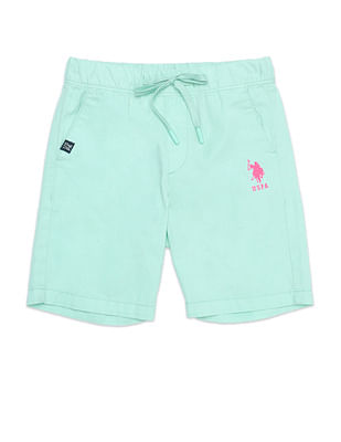 U S Polo Assn Kids Boys Mid Rise Solid Shorts