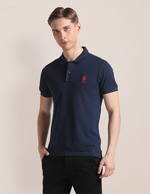 U S Polo Assn Solid Slim Polo Shirt