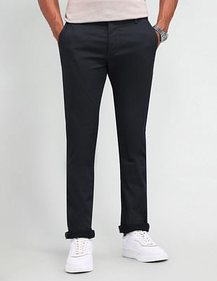 Arrow Sport Slim Fit Solid Trousers